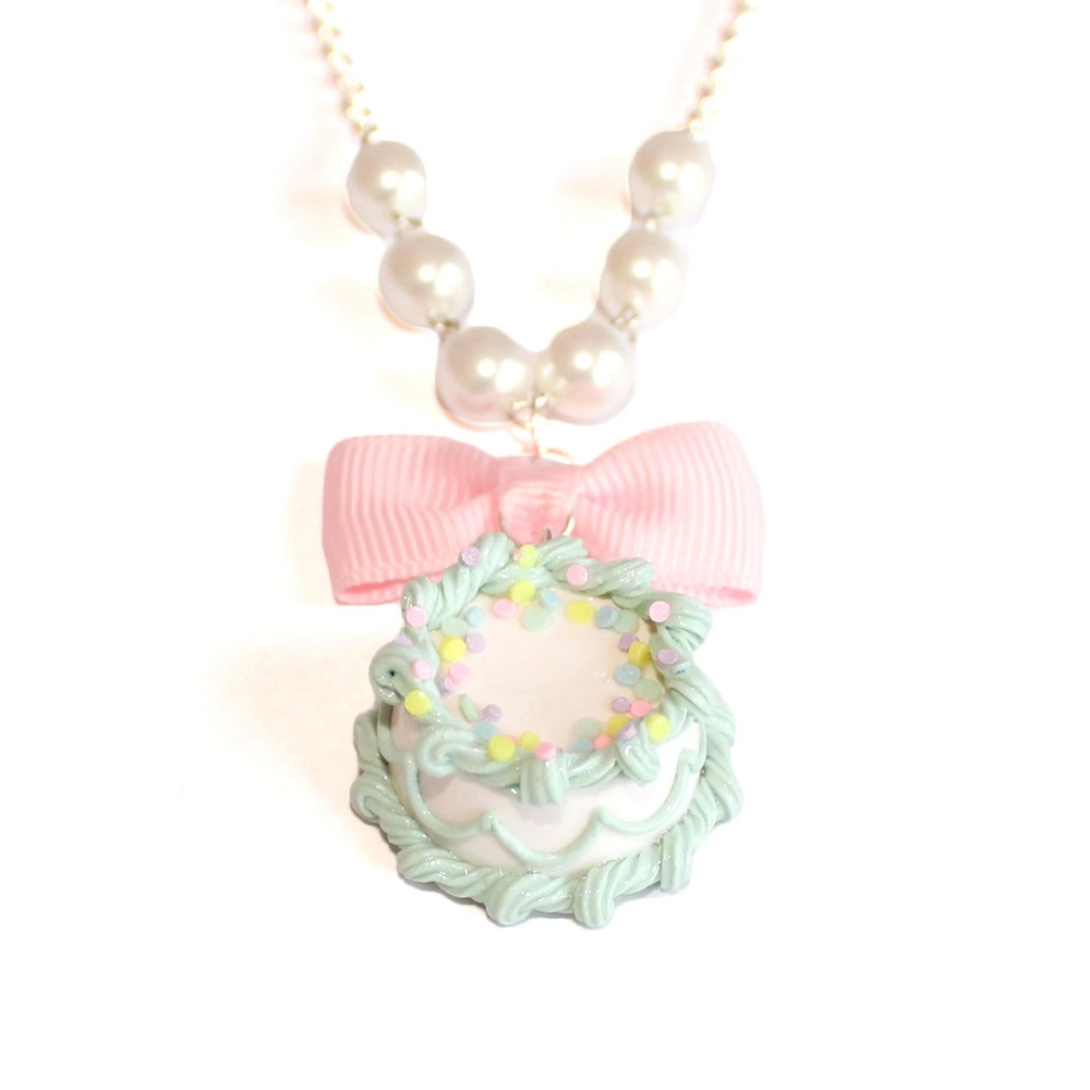 Fatally Feminine Designs Mint Birthday Cake Necklace